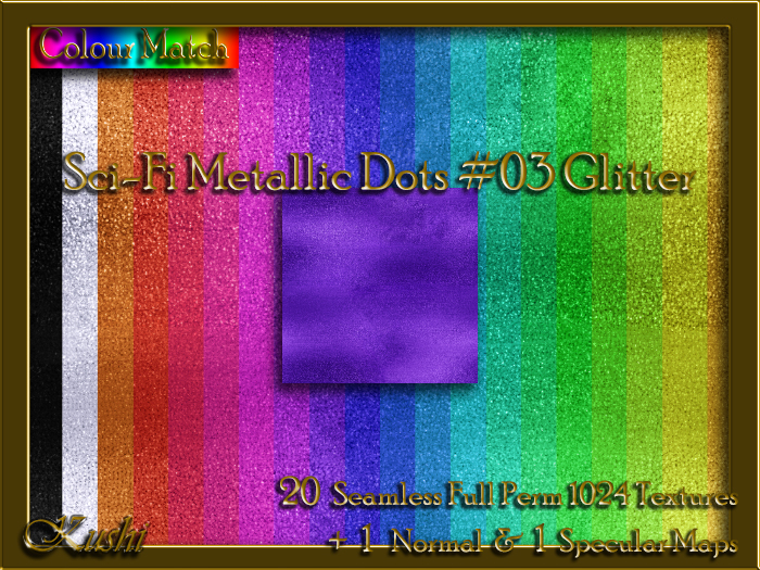Sci-Fi Metallic Dots #03 Glitter Solids Textures