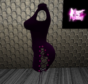 ~SugarBaby~ - Lace Up Dress Hourglass-Purple