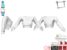 Dae Obj FBX For Women's Elastic Hems Crop Top Slink, Maitreya, Belleza, Tonic