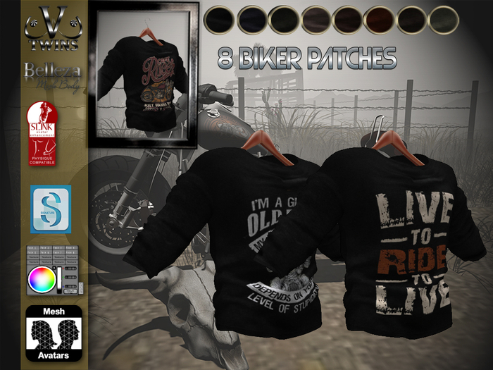 V-Twins Biker - Revolt T-Shirt Biker for Belleza Jake, Signature Gianni and Slink