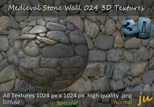 JU Medieval Stone Wall 024 3D Textures Full Perm