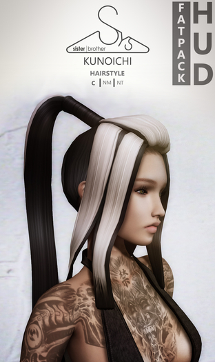 [sYs] KUNOICHI hair (rigged) - FATPACK