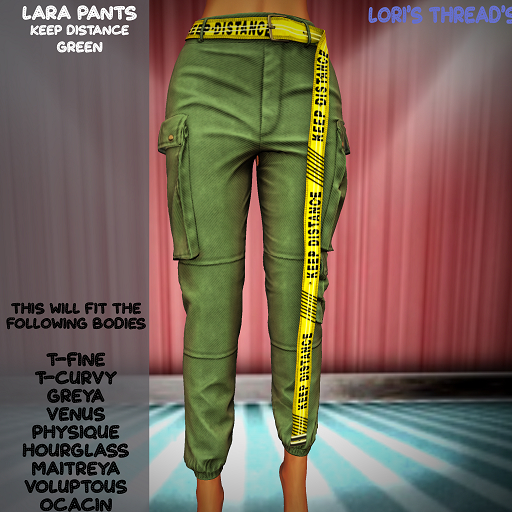 [L.T] Lara Pants - Keep Distance - Green (REZZ ME)