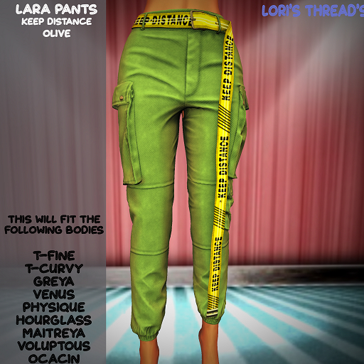 [L.T] Lara Pants - Keep Distance - Olive (REZZ ME)