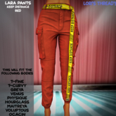 [L.T] Lara Pants - Keep Distance - Red (REZZ ME)