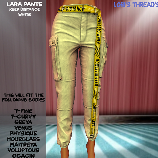 [L.T] Lara Pants - Keep Distance - White (REZZ ME)