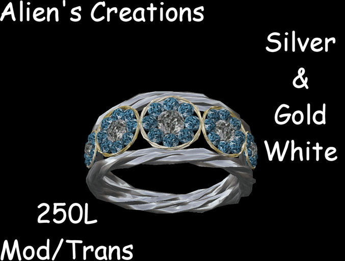 Alien's Creations Silver and Gold-White