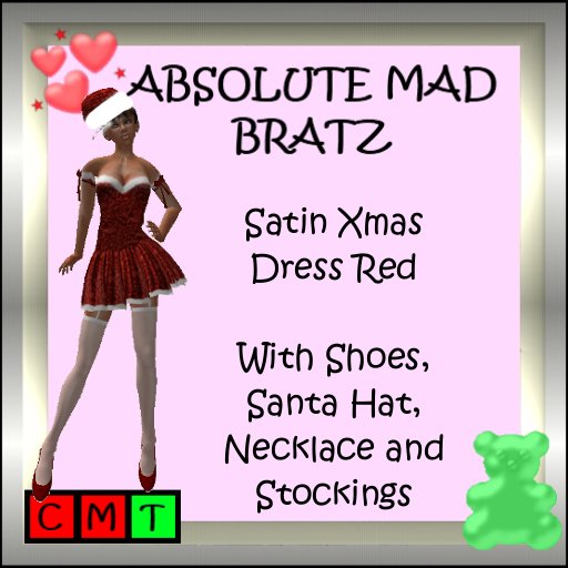 Satin Xmas Dress Red