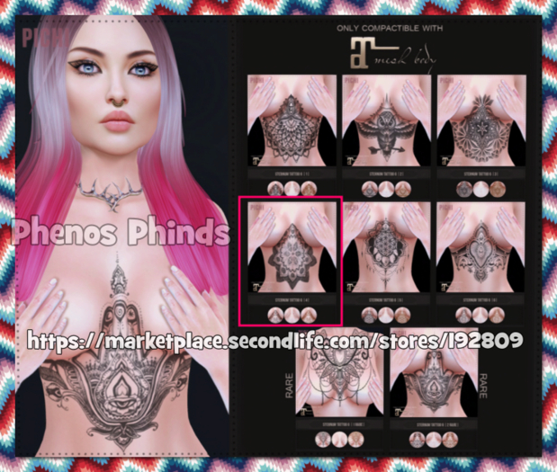 PICHI - Sternum Tattoo 6\4 (Maitreya Applier)