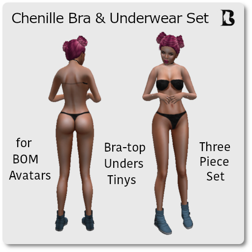 BOM Outfitters Chenille Bra & Underwear Set