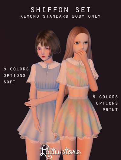 Shiffon Set Soft (Kemono) - Lilitu Store