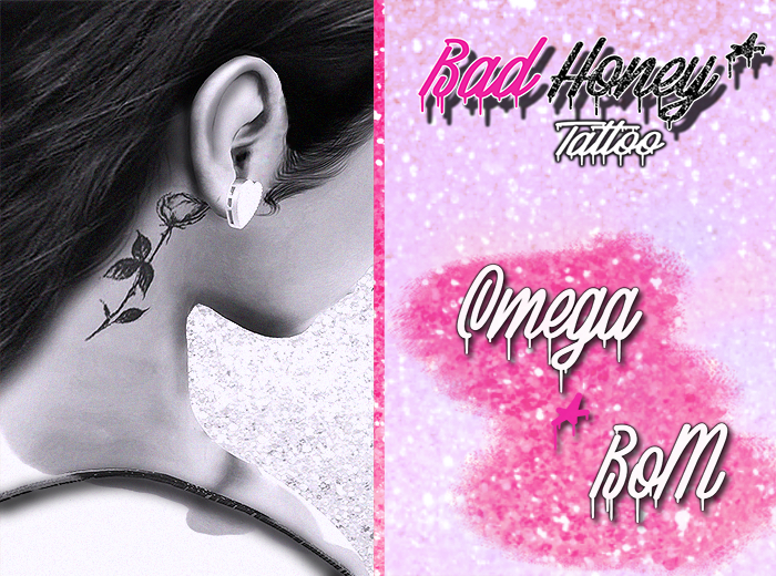 [BH] Behind Ear Tatt - Rose