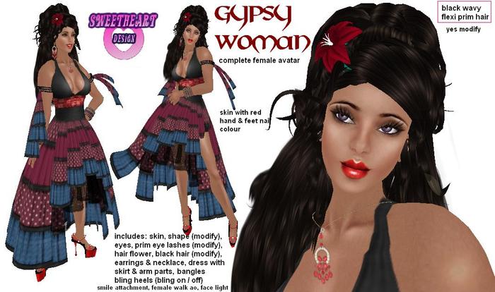 Gypsy Woman - complete female avatar