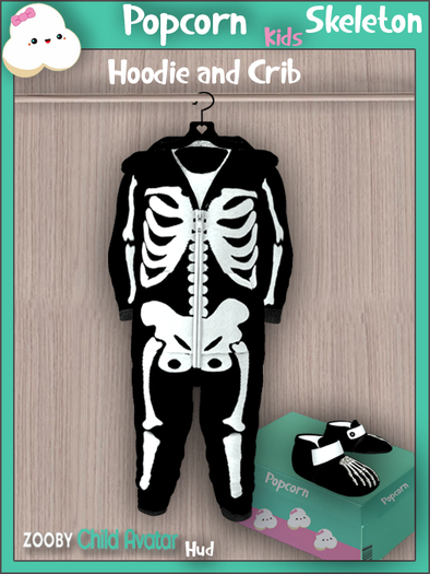 .:MB:. Hoodie + Crib Skeleton (Only Zooby Child Avatar)