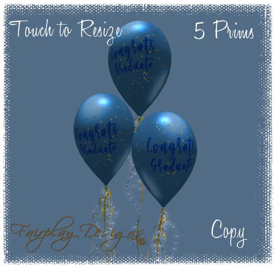 ~Congrats Graduate Shimmering Balloon Trio~