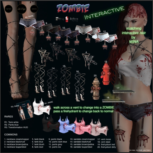 R2. S&P Zombie pants blue Freya RARE