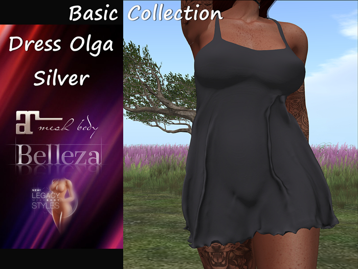 {RP} Dress Olga Basic Collection  Silver