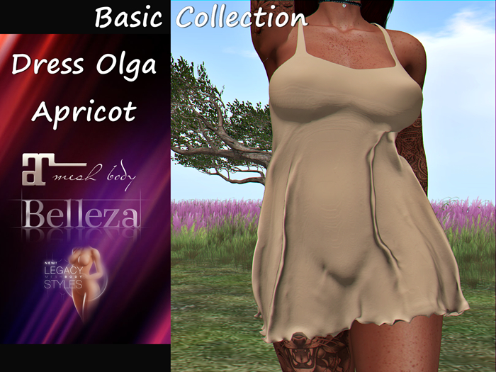 {RP} Dress Olga Basic Collection Apricot