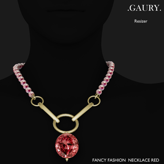 GAURY  Fancy Fashion Necklace RED  BOXED