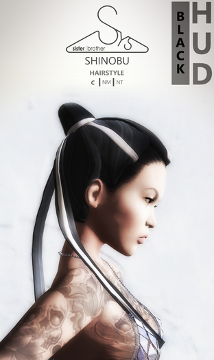 [sYs] SHINOBU hair (rigged) - Black