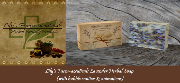 Lily's Farm-aceuticals Herbal Soap (Lavender) w/ Bubble Emitter & Animations