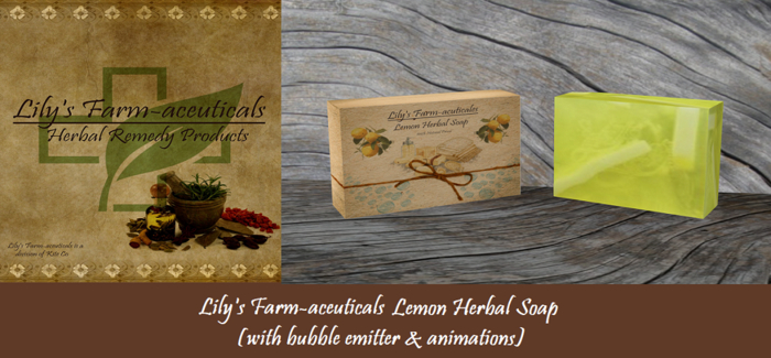 Lily's Farm-aceuticals Herbal Soap (Lemon) w/ Bubble Emitter & Animations