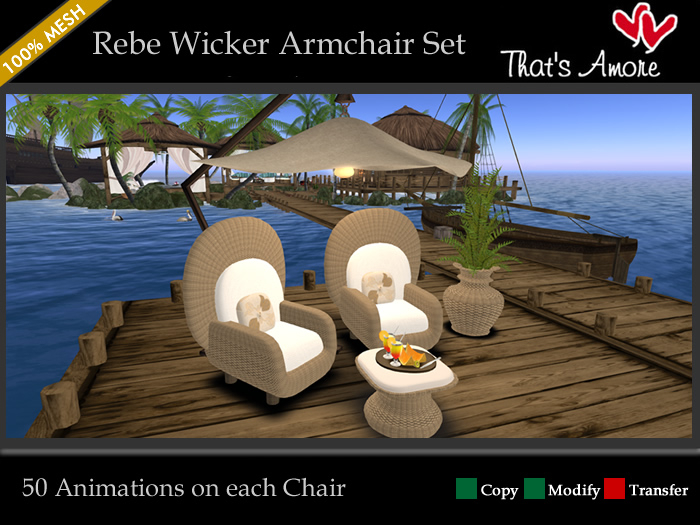 Rebe Wicker Armchair Set - That's Amore