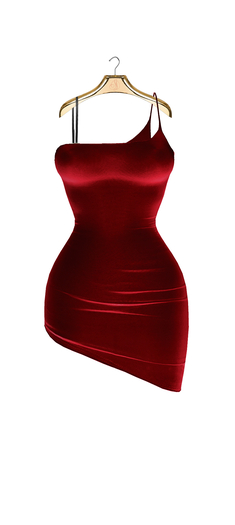SD . Kalie Dress Velvet -Rouge