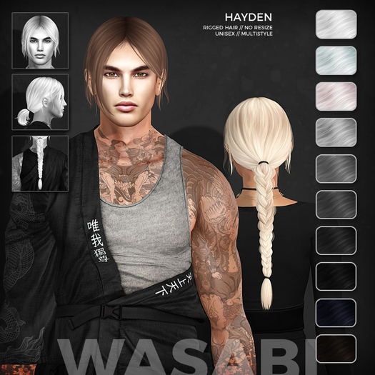 Wasabi // Hayden Mesh Hair - B&W