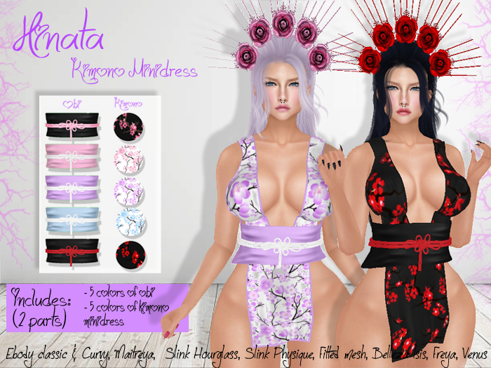 ::Deadly Dream:: Hinata Kimono minidress + HUD