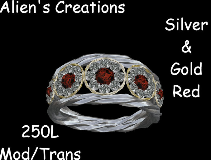 Alien's Creations Silver and Gold-Red