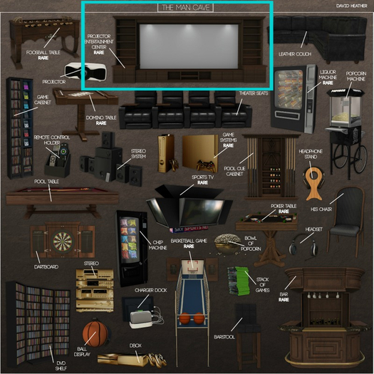 -David Heather-Projector Entertainment Center RARE