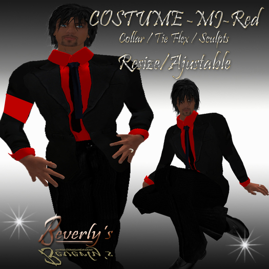 Costume Mj RED / Sculpts / Resize-Ajustable