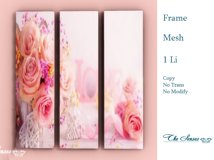 * The Senses * Frame Roses Love Tryptique Rose