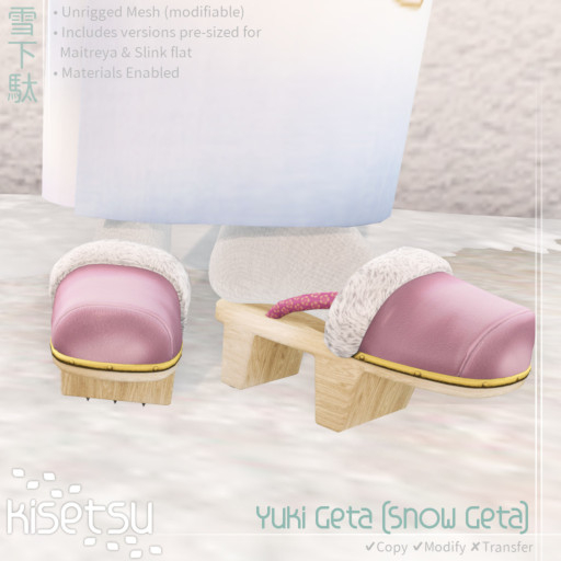 kisetsu - Yuki Geta - Light Pink