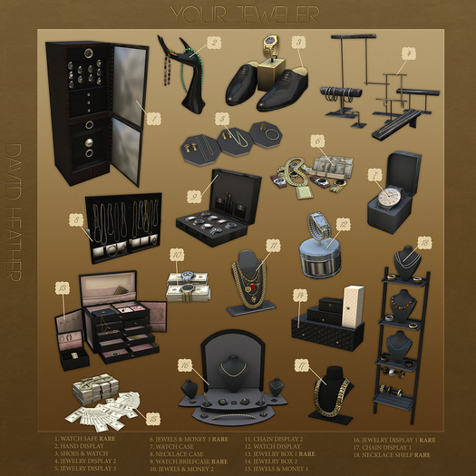 -David Heather-Necklace Shelf RARE