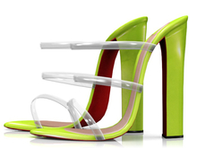 Garbaggio // Sofia Sandals - Lime