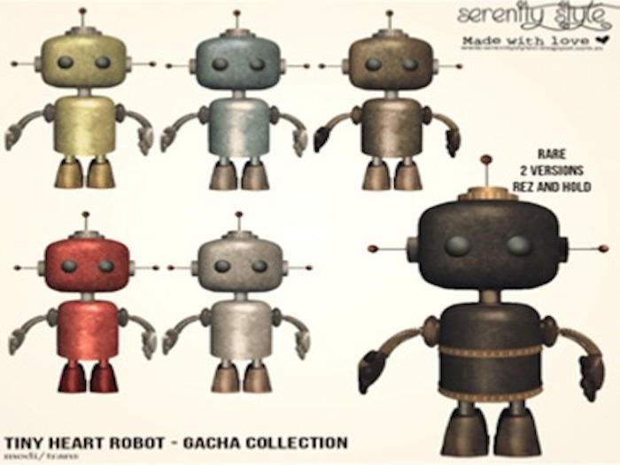 Serenity Style- Tiny Heart Robot RARE (Rez & wear versions) 