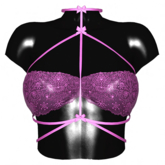 -Narcisse- ADD Reya Bra Harness Top - ML - Rose Violet