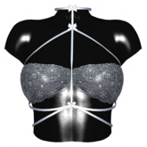 -Narcisse- ADD Reya Bra Harness Top - ML - Blue Smoke
