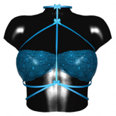 -Narcisse- ADD Reya Bra Harness Top - ML - Azure