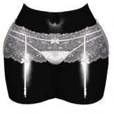 -Narcisse- ADD Reya Garter & Thong - White