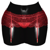 -Narcisse- ADD Reya Garter & Thong - Poppy