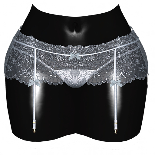 -Narcisse- ADD Reya Garter & Thong - Blue Smoke