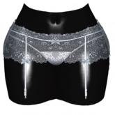 -Narcisse- ADD Reya Garter & Thong - Blue Smoke