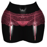 -Narcisse- ADD Reya Garter & Thong - Berry