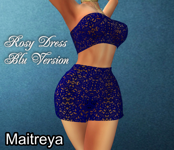 ROSY DRESS BLU - MAITREYA