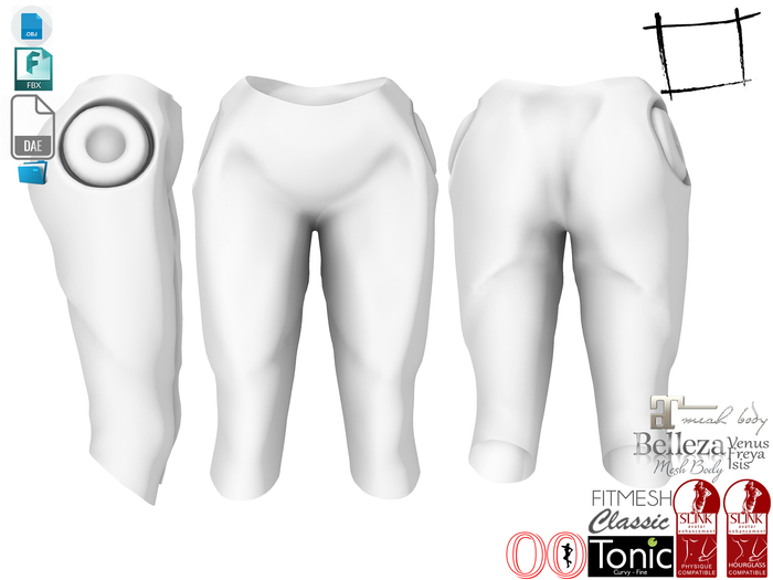 Dae Obj FBX For Women's Robotic Capri Pants Slink, Maitreya, Belleza, Tonic, Ocacin Standard