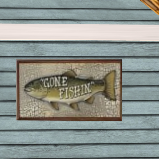 Gone fishing sign