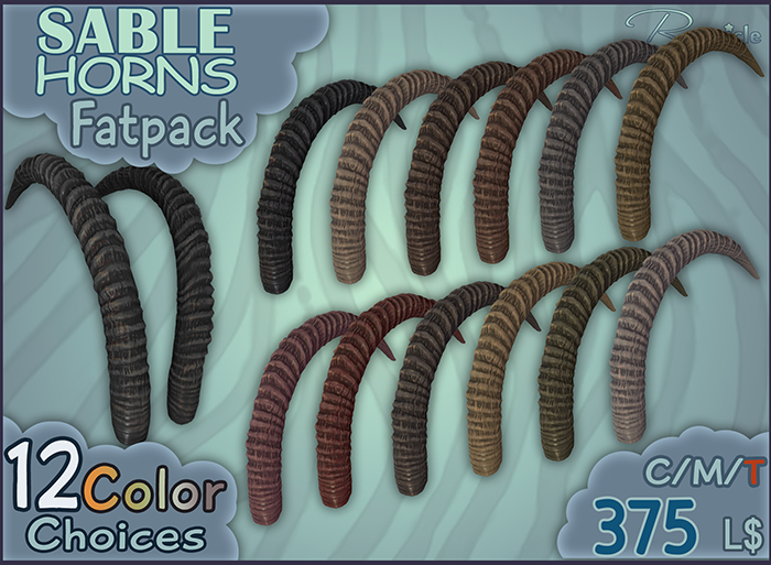 [Razzicle] Sable Antelope Horns Fatpack